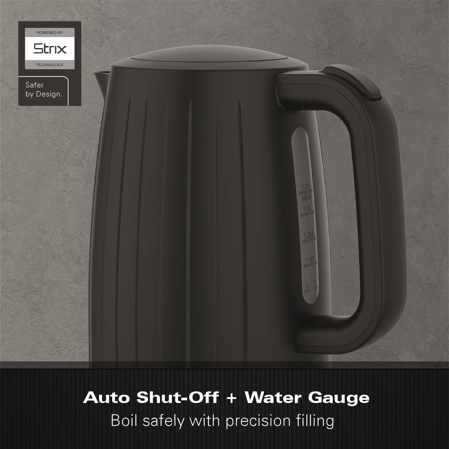 Hamilton Beach Stealth 1.7L Textured Kettle Matte Black