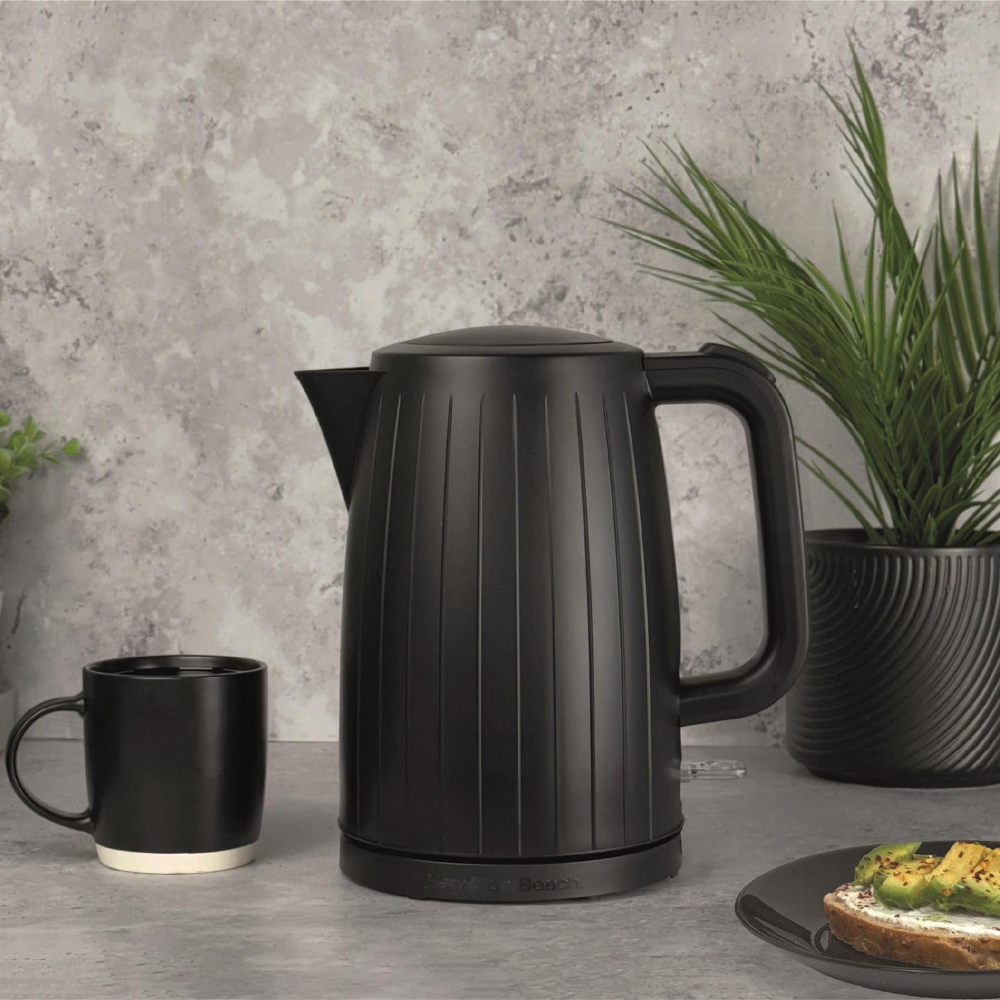 Hamilton Beach Stealth 1.7L Textured Kettle Matte Black