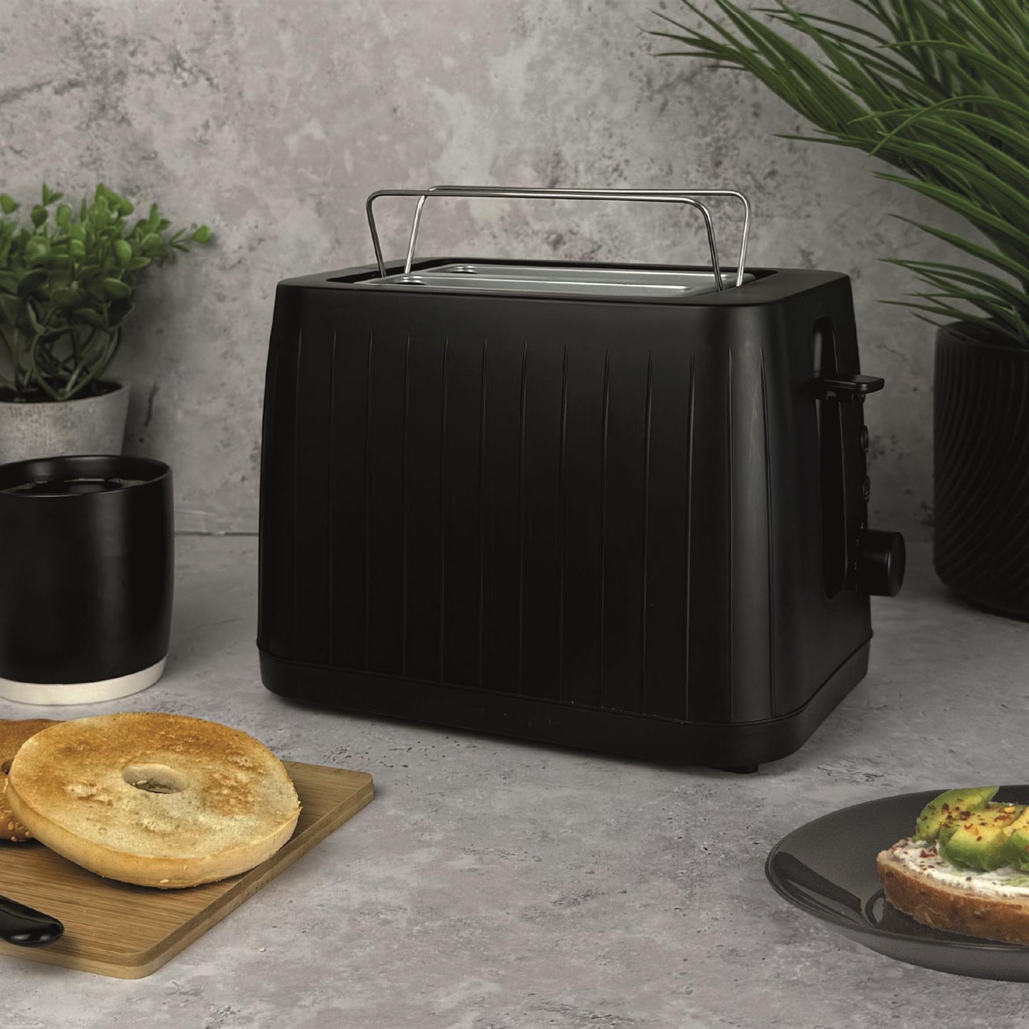 Hamilton Beach Stealth 2 Slice Textured Toaster Matte Black