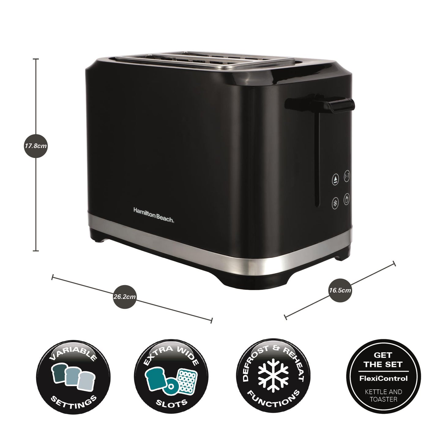 Hamilton Beach FlexiControl 2 Slice Digital Control Toaster