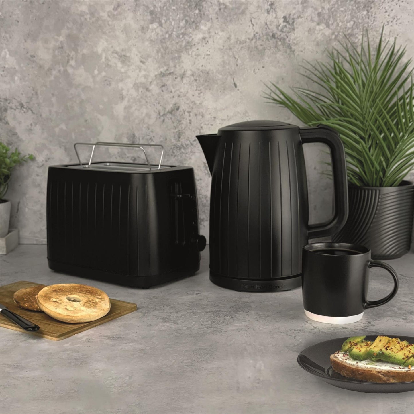 Hamilton Beach Stealth 1.7L Textured Kettle Matte Black